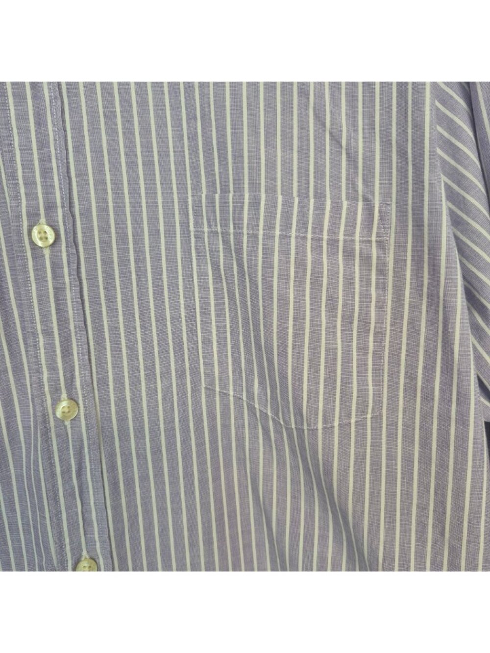 Tailored By J.Crew Men's Purple & White Striped Button-Down Shirt XL 100% Cotton - Picture 3 of 8